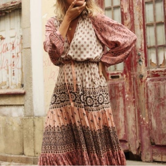 Spell Lionheart Gown Maxi Boho Tribal Paisley Sundown XS EUC - Picture 10 of 14